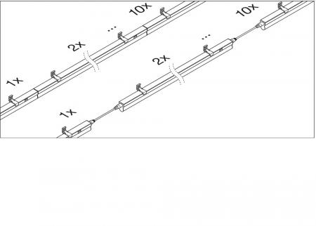 90cm LED Lichtleiste LEDVANCE Linear Compact Switch 900 12W 3000K warmweißes Licht IP20