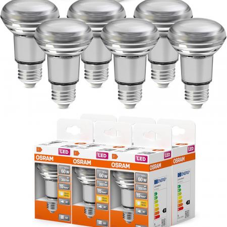 6er Sparpack OSRAM E27 LED Strahler STAR R63 36° 4.3W wie 60W 2700K warmweißes Akzentbeleuchtung