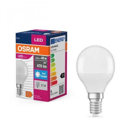 OSRAM E14 LED Tropfenlampe Value Classic P 4,9W tageslichtweiss