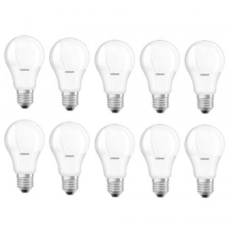 10er-Pack E27 Osram LED BASE Leuchtmittel mattiert 8.5W wie 60W 4000K Neutralweißes Licht