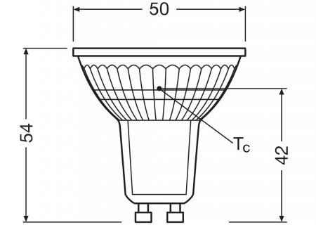 5er-PACK OSRAM LED Base PAR16 GU10 LED Strahler 2.6W wie 35W 36° 2700K Glas