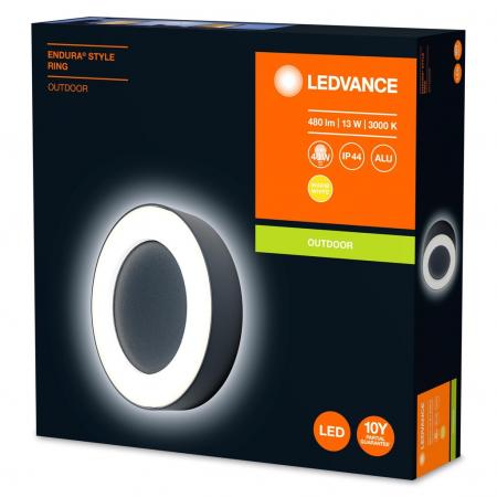 Moderne Runde LEDVANCE LED Terrassenleuchte Endura Style Ring anthrazit