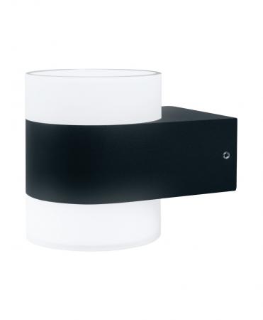 Osram Anthrazitfarbene LED Wandleuchte Puck UpDown mit warmweißem Licht IP44