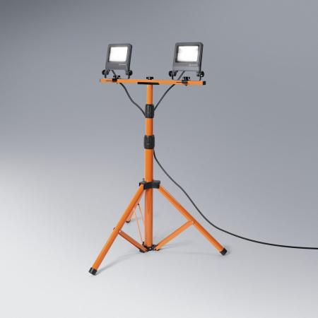 OSRAM LED WORKLIGHT 2x20W 840 4000K IP65 Floodlight mit Stativ grau/orange
