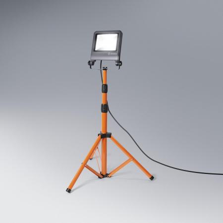 OSRAM LED WORKLIGHT 50W 840 4000K IP65 Floodlight mit Stativ grau/orange - Baustellenstrahler