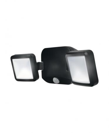 OSRAM Battery LED Spotlight Sensor Double 10W 480lm 4000K Neutralweiß Ra80 95° IP54 Schwarz mit Bewegungs- und Lichtsensor