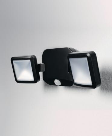 OSRAM Battery LED Spotlight Sensor Double 10W 480lm 4000K Neutralweiß Ra80 95° IP54 Schwarz mit Bewegungs- und Lichtsensor