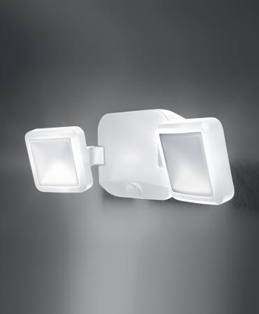 Osram  Praktische SENSOR LED Außenwandleuchte mit Batterie und Sensor Weiß IP54 2-strahlig