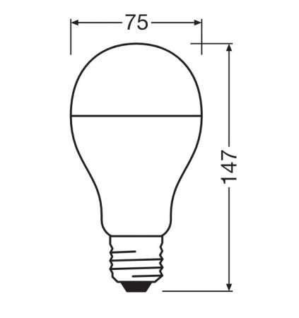 OSRAM LED STAR CLASSIC A 150 19W wie 150W 2452lm 2700K Warmweiß E27 matt