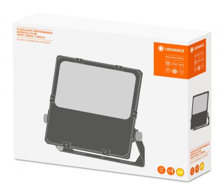 LEDVANCE Floodlight Performance ASYM 55x110 100W 3000K IP66 schwarz