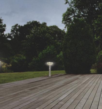 40cm Osram ENDURA STYLE Solar Post Wegeleuchte aus Edelstahl mit Sensor - Bewegungs- & Lichtsensor, 3 Modi, IP44, edles Design für Terrasse & Garten