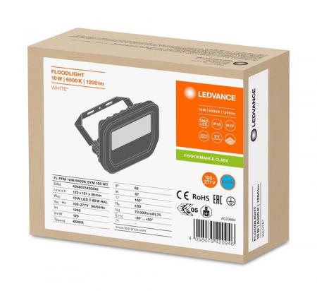LEDVANCE FLOODLIGHT 10W wie 80W 1200lm 6500K tageslichtweiß 100° x 100° IP65 weiß