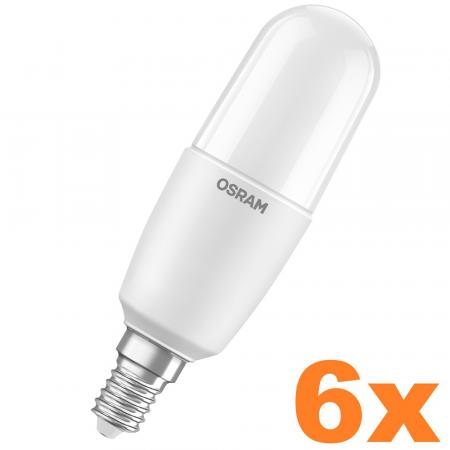 6er Vorteilspack  OSRAM E14 STAR STICK LED Lampe in kolbenform 10W wie 75W neutralweiß