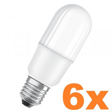 6er Sparset OSRAM E27 LED Lampe STAR leistungsstarker STICK Kolbenform 9,5W wie 75W warmweißes Licht