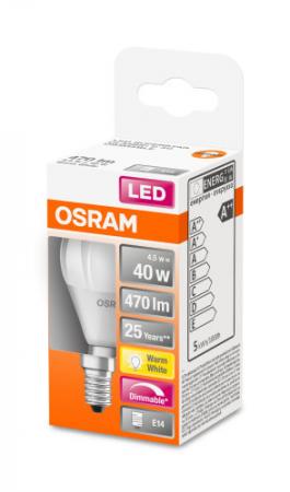 OSRAM E14 LED SUPERSTAR dimmbar weiss mattiert 4,9W wie 40W warmweiß