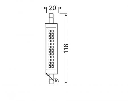 Osram R7s LED Slim LINE 118mm Stablampe 12W wie 100W warmweißes Licht