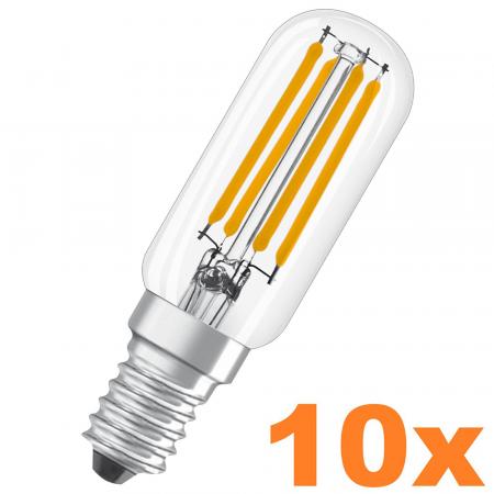 10er Set OSRAM E14 LED STAR SPECIAL T26 Lampe klar 4W wie 40W warmweißes Licht