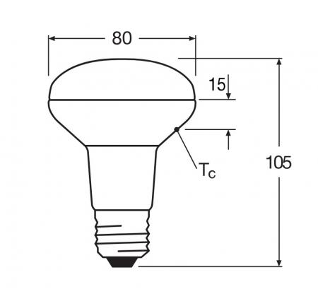 OSRAM E27 LED SUPERSTAR Reflektor R80 dimmbar 36° 4,9W wie 60W CRI90 warmweißes Licht
