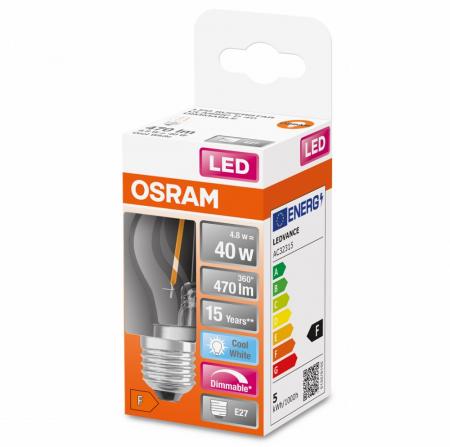 OSRAM E27 LED Superstar Classic P 40 Filament dimmbar 3,4W wie 40W neutralweißes Arbeitslicht