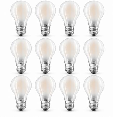 12er Aktions Set OSRAM E27 LED Lampe STAR RETROFIT matt 6,5W wie 60W neutralweißes Licht