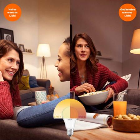 OSRAM LED Superstar Plus Classic A 40 Filament E27 4 W 40 W Ersatz 470 lm 2200–2700 K Warmweiß 230 V 320° dimmbar