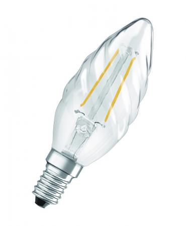 OSRAM E14 LED Kerzenform gedreht FILAMENT klar 2,5W wie 25W warmweiß dekorativ