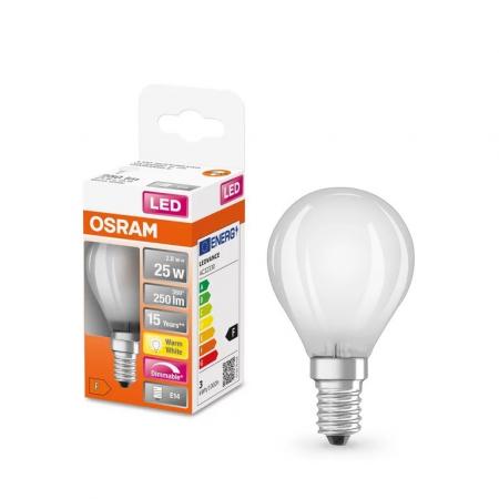 OSRAM E14 SUPERSTAR LED Tropfen RETROFIT Leuchtmittel matt dimmbar 2,8W wie 25W warmweißes Licht