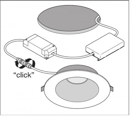 LEDVANCE Downlight DL UGR19 PFM DN195 21 W 830 WT IP54 DALI Einbaudurchmesser 195,0 mm, Einbautiefe 120 mm