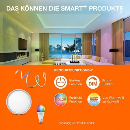 OSRAM SMART+ MATTER Planon Frameless Multicolor LED-Panel 40 W 3400 lm RGB Tunable White 3000–6500 K dimmbar 600 × 600 mm WLAN