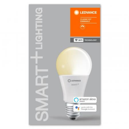 Sale - Nur noch angezeigter Bestand verfügbar:  LEDVANCE SMART+ Classic E27 Leuchtmittel dimmbar 9W warmweiss