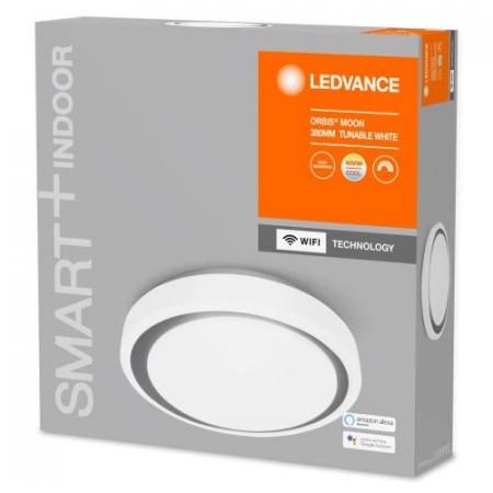 Aktion: Nur noch angezeigter Bestand verfügbar:   LEDVANCE SMART+ Orbis Moon 380 WiFi Leuchte weiss/grau - App- & Sprachsteuerung