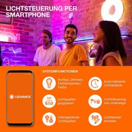 Aktion: Nur noch angezeigter Bestand verfügbar:   LEDVANCE SMART+ LED Plate Orbis WiFi Leuchte weiss - App- & Sprachsteuerung