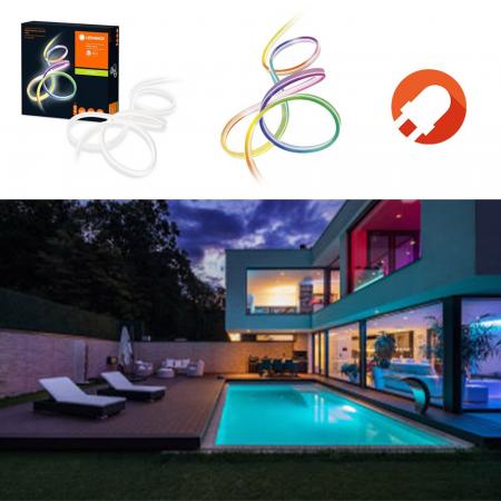 Nur noch angezeigter Bestand verfügbar:   LEDVANCE Neon DIGITAL LED-Streifen 3M RGB mit FB IP44 für innen und außen
