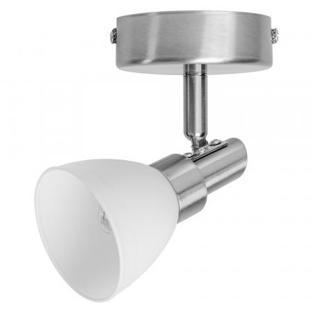 OSRAM 1-flammiger schwenkbarer LED Wandspot mit satiniertem Glas inkl. warmweißer sparsamer LED-Lampe