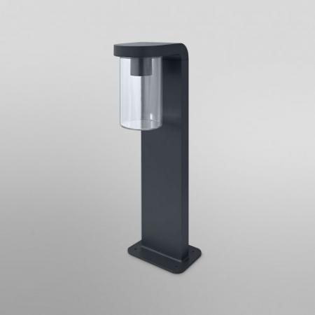 Osram Wegeleuchte CASCADE 50cm hoch flacher Aluminium Standfuß Anthrazit klarer Glaszylinder