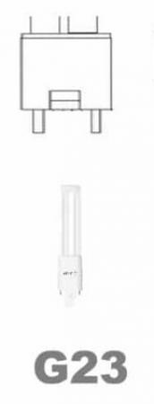 OSRAM DULUX S 9 LED 2Pin G23 Kompaktlampe 4W wie 9W 3000K warmweißes Licht EM (KVG/VVG/AC)