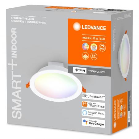 LEDVANCE SMART+ WIFI Einbauleuchte 17cm RGBW Farbwechsel