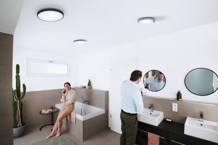 Osram SMART+ Matter Deckenleuchte Orbis Disc 300mm Tunable White IP44 Aluminium - weiß