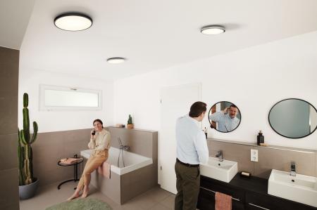 Osram SMART+ Matter Deckenleuchte Orbis Disc 300mm Tunable White IP44 Aluminium - weiß