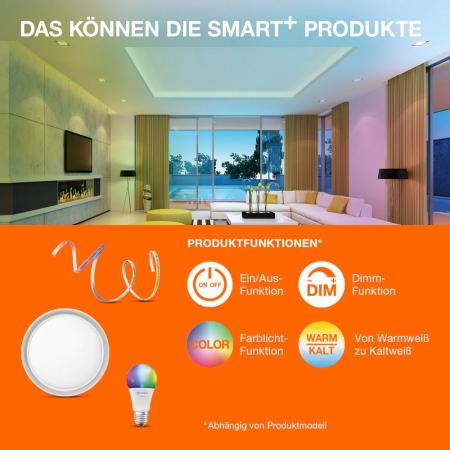 Aktion: Nur noch angezeigter Bestand verfügbar:   LEDVANCE SMART+ WIFI Orbis Elypse 3er Bad Wandleuchte IP44 TW