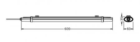 60cm LEDVANCE DAMP PROOF SLIM ECO Feuchtraumleuchte 18 W, 1.980 lm, 4000 K Neutralweiß, IP65, IK06
