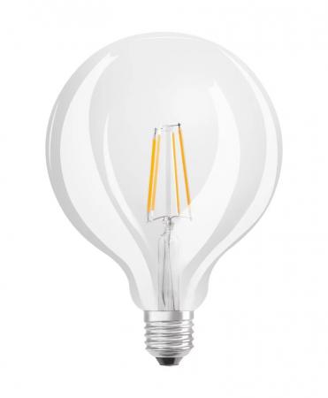 4er Vorteilspack OSRAM Leistungsstarke E27 Globe 100 LED Glühbirne klar dimmbar 11W wie 100W neutralweißes Licht 4000K