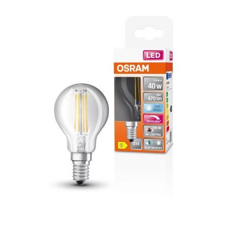 6er Sparset OSRAM E14 LED Lampe SUPERSTAR PLUS HD LIGHTING Tropfenform klar dimmbar 3,4W wie 40W neutralweißes Licht & hohe Farbwiedergabe