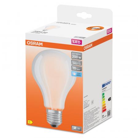 Ultra starke OSRAM E27 LED Lampe STAR Classic matt 24W wie 200W neutralweißes Arbeitslicht 4000K