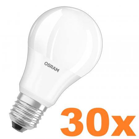 30er Sparpack Osram E27 LED Leuchtmittel matt 8,5W wie 60W Warmweißes Licht