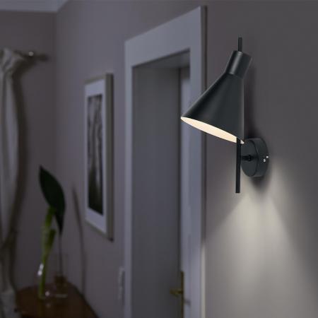 OSRAM Wandleuchte TOKIO 1-flammig aus Stahl in Schwarz inkl. warmweißer LED