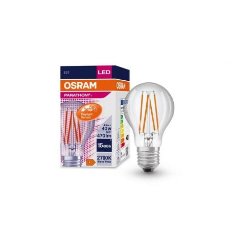 Aktion: Nur noch angezeigter Bestand verfügbar - OSRAM E27 LED Filament Lampe mit Sensor 4,9W wie 40W warmweiß 2700K
