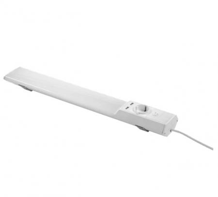 LEDVANCE Linear Flat Socket USB 540mm 10W 4000K Unterschrank Beleuchtung und Stromversorgung in einem Gerät