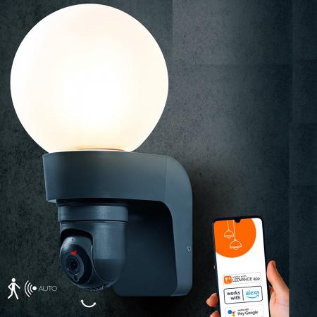 OSRAM Smart+ WiFi Globe Camera Track & Trace mit Sensor, Freisprecheinrichtung, Alarm-Funktion
