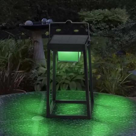 Aktion: Nur noch angezeigter Bestand verfügbar: Smart+ Bluetooth Mobile LED-Tischleuchte mit Akku und Solarpanel sowie USB-Anschluß RGB Multicolor Outdoor